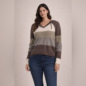 Striped Brown/Cream/Green Sweater (NO BRAND, NO SIZE)